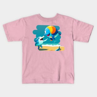 Baby blue dolphin Kids T-Shirt